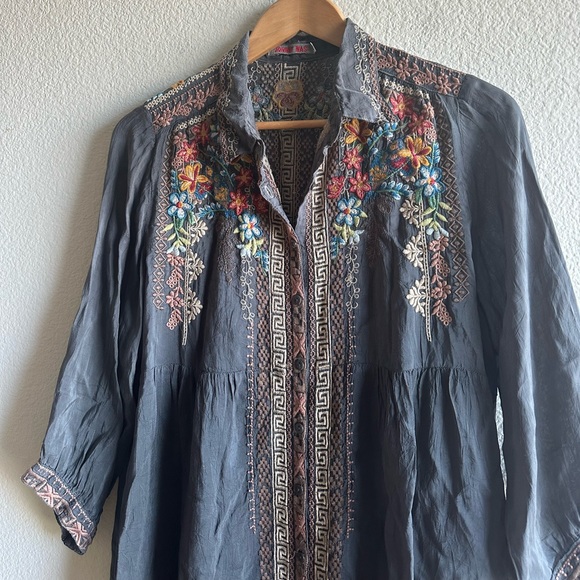 Johnny Was Embroidered Button Down Dress - Picture 3 of 16